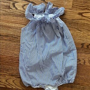 Ralph Lauren Navy and White Striped Baby Bubble, 9 mo